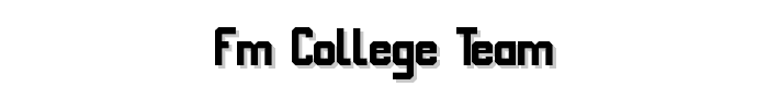 FM College Team font